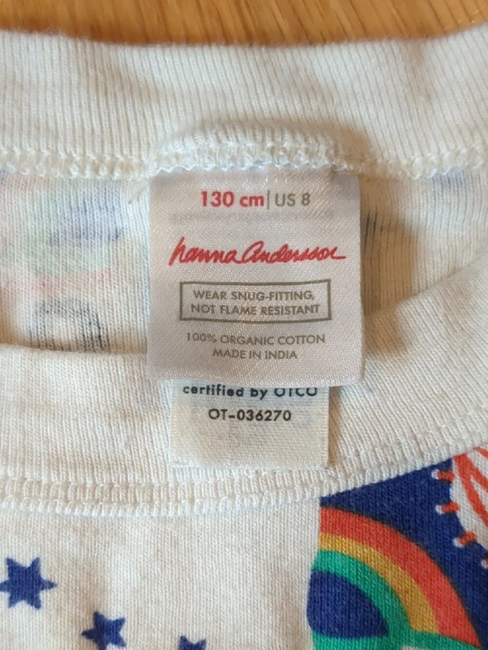Hanna Andersson White Rainbow Roller Skate Pajama Set